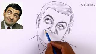 How To Draw Realistic face Pencil Sketch Mr. Bean #mrbeast