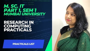 MScIT Part 1 Sem 1 || RIC Practical List || Mumbai University