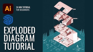FREE COURSE: Exploded House Diagram Drawing SketchUp to Illustrator Tutorial
