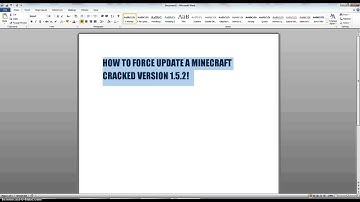 How to Update the Minecraft Cracked Version.1.5.2.! HD