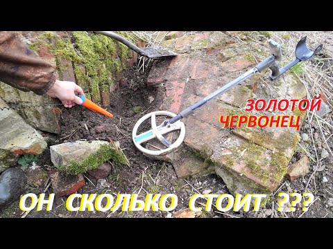 Нашел ЗОЛОТОЙ дубль в разрушенной стене королевского замка!!! Золотой червонец. Шурф.
