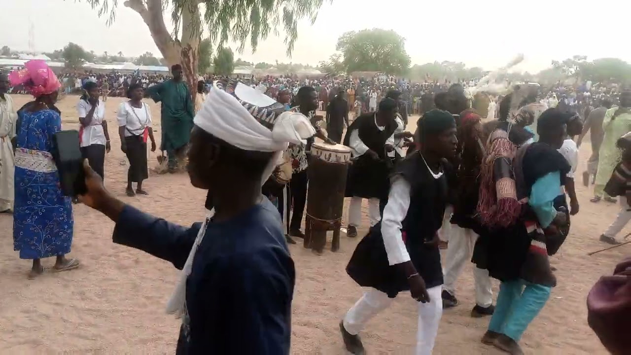Nzanyi Cultural Dancers called Mbaya Dancers in Maiha LGA Area of Adamawa State Northern Nigeria