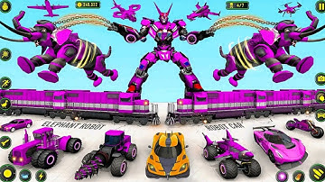 Futuristic Police Elephant 🐘 Robot Airplane Transport Game 2025 - Android Gameplay