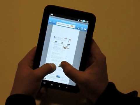 Samsung Galaxy Tab - incarcare HotNews.ro cu Flash activ newspaper mockup