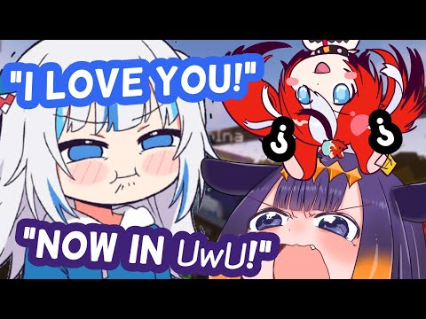 Ina Forces Gura To Speak in 'UwU' After They Fight | HololiveEN Clips