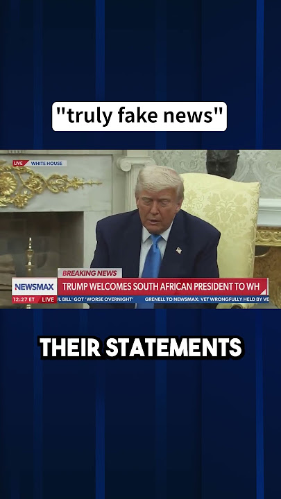 Reporter asks valid question, Trump claims “fake news” #shorts