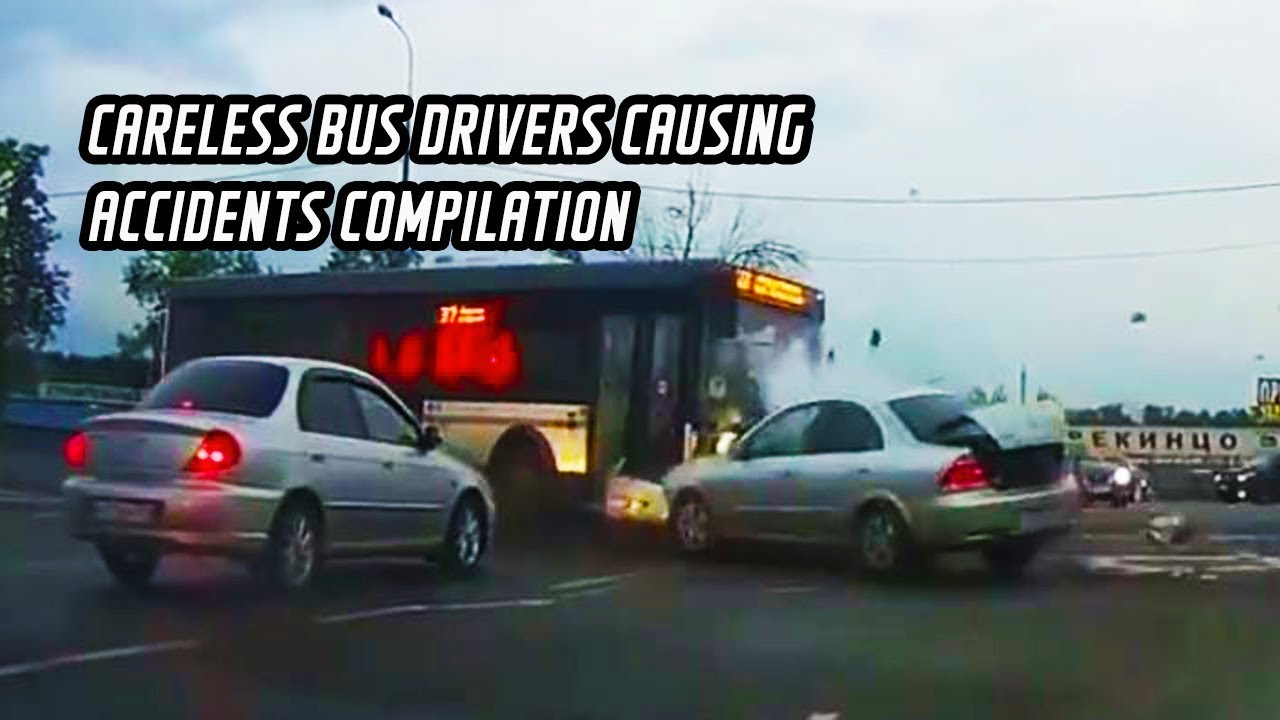Careless bus drivers causing accidents compilation - YouTube