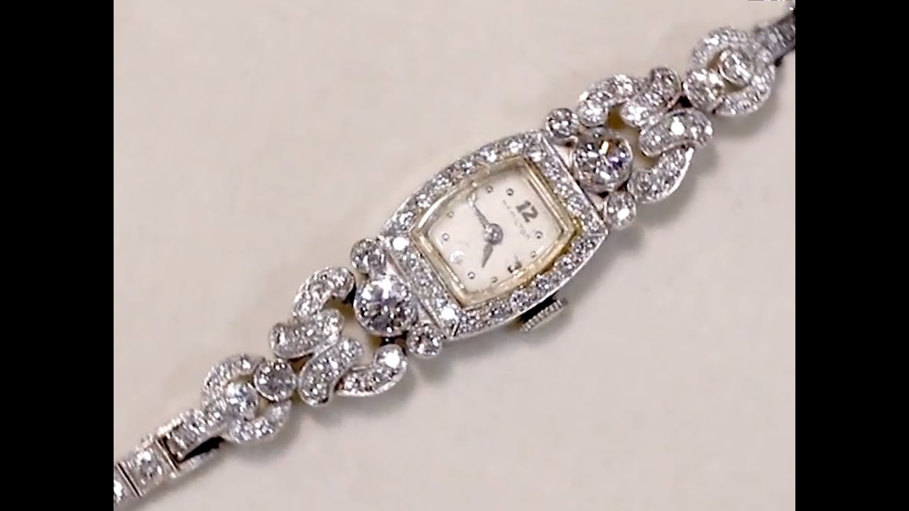 hamilton platinum diamond watch