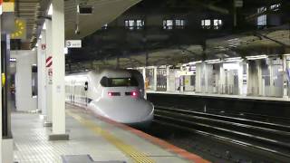 米原駅を発車する東海道新幹線 N700  2019.2.15