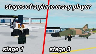 stages of a plane crazy player