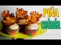 Receta de cupcakes de piña colada con merengue de coco