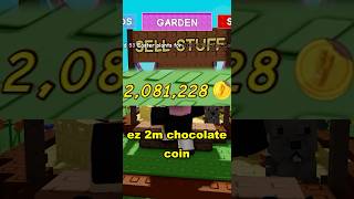2 million chocolate coin #growagarden #roblox