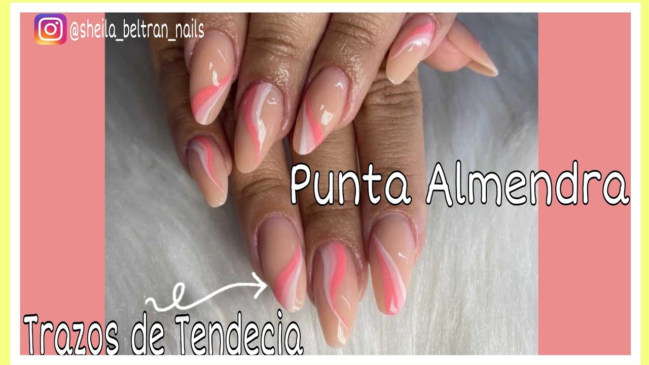 Uñas Punta Almendra Con forma escultural | Diseño trazos de tendencia 🔥 -  thptnganamst.edu.vn