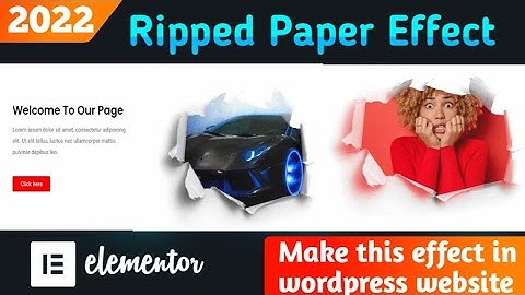 How to make Ripped Paper Effect Using Elementor || Wordpress elementor pro tutorial