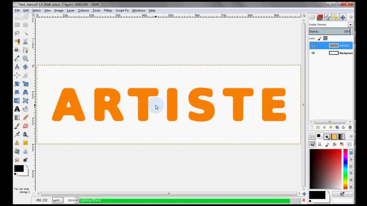 Plastic text - GIMP tutorial - YouTube
