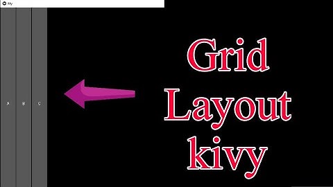 Grid layout kivy | Python