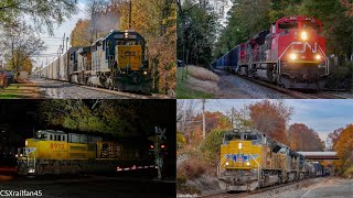 EMD Leaders on the River Line! CN SD70M-2, UP SD70s &amp; a CSX SD40-2!