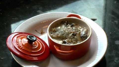 Scallop casserole with mushrooms