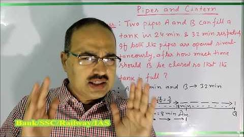 Pipes and Cistern-01: Shortcut Tricks: By Amar Sir: Bank PO/Clerk/SSC CGL/Railway/IAS