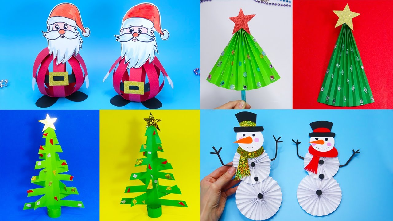 14 DIY christmas Easy paper crafts 5 minute crafts christmas - YouTube