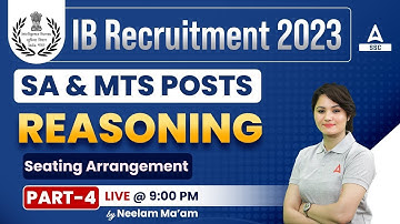 IB Security Assistant & MTS | Reasoning by Neelam Gahlot | Seating Arrangement