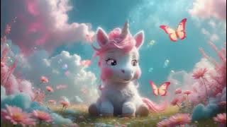 🦄 Bedtime Unicorn Lullaby | Gentle Sleep Music for Kids with Magical Animation 🌙