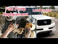 How to remove a fuel tank and replace fuel pump of Toyota land cruiser