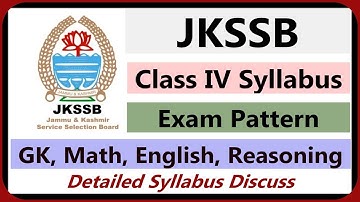 JKSSB Syllabus for Class IV 8575 Posts: Check JKSSB 4th Class Syllabus, Exam Pattern | Download PDF