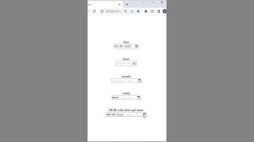 Input Tag | Date Time Week Month  DOB | | HTML & CSS | #shorts #youtubeshorts