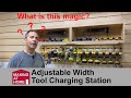 Adjustable Width Tool Charging Station