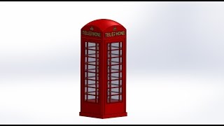 Solidworks: England Telephone Booth