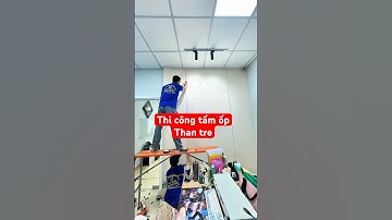 Thi công tấm ốp than tre giá rẻ #emduydecor #tamopthantre #decornhadep