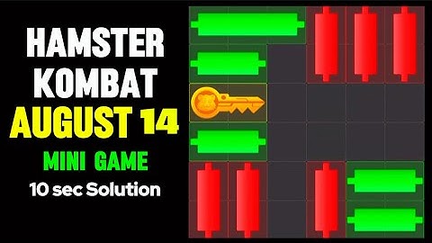 How to Solve Mini Game PUZZLE in Hamster Kombat 14 August (100% SOLVED!)