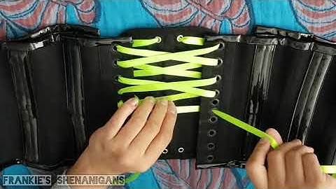 Lacing a Corset (with modesty panel)