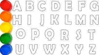 Let's Learn How to Draw and Paint Capital and Small Letters Alphabet with Numbers for Kids