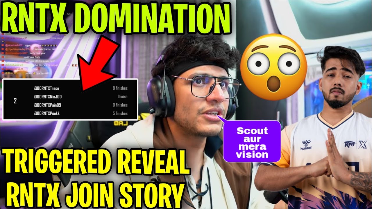Triggered insaan Reveal RNTX Joining Story 😮 Tracegod Solo 8 Frags 🔥
