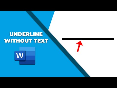 how to insert underline without text in word
