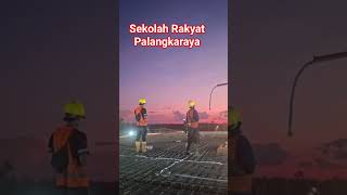 Proses pengecoran beton di #pembangunan #sekolah #sekolahrakyat #palangkaraya 👌👍
