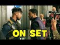 Behind the scenes on black panther movie broll  bloopers