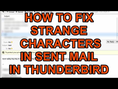 Fix Thunderbird Strange Characters on Sent Emails (i.e. Upside down Question Marks and Fractions)