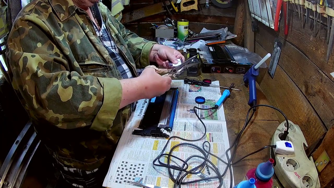 Ещё раз про замену чипа на картридже HP 117A - YouTube