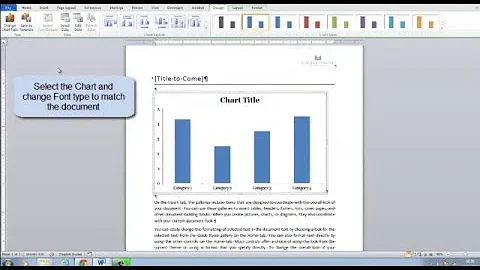 Chart: How to Insert, Edit and set Text Wrapping in MS Word