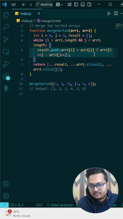 Merge Sorted Array - Leetcode 88 - JavaScript | #leetcode #javascript ...