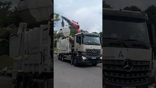 GARBAGE TRUCK MERCEDES BENZ AROCS Stadtwerke Rosenheim Paper Recycling Collection 2025