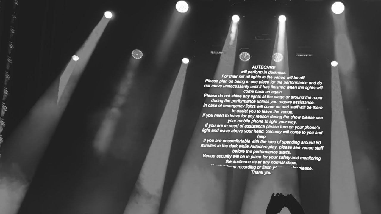 Autechre live at The Regency Ballroom, SF (10/09/2025)