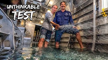 Flooding Our Boat (ON PURPOSE!) 💦 Building An Aluminum Catamaran Pt. 15