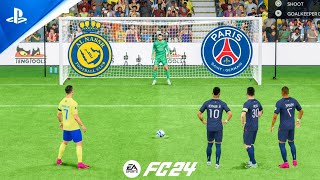FC 24 | Ronaldo vs Messi Neymar Mbappe | Al Nassr vs PSG | Penalty Shootout - PS5 Gameplay by Beel Gaming 714 views 3 days ago 8 minutes, 24 seconds