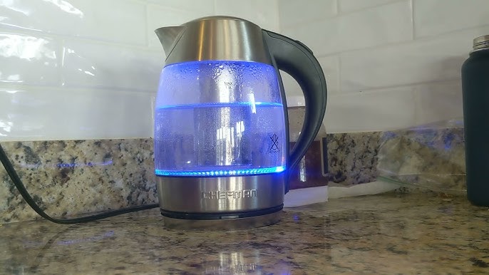 Chefman Glass Electric Kettle Water Boiler with Tea Infuser, Temperature  Control