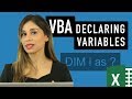 Excel VBA basics: Data types, DIM & SET (Learn to use them correctly)