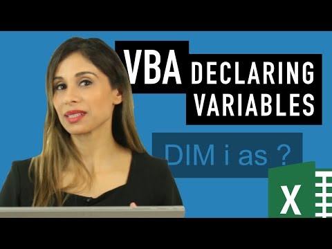Video: Vad är dim och satt i VBA?